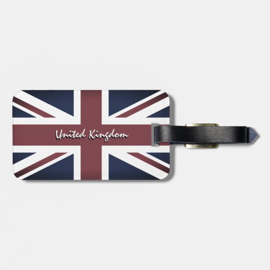  Bagagelabel van het Verenigd Koninkrijk, Britse v (Achterkant horizontaal)