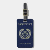 bagagelabel van het wereldpaspoort (Voorkant verticaal)