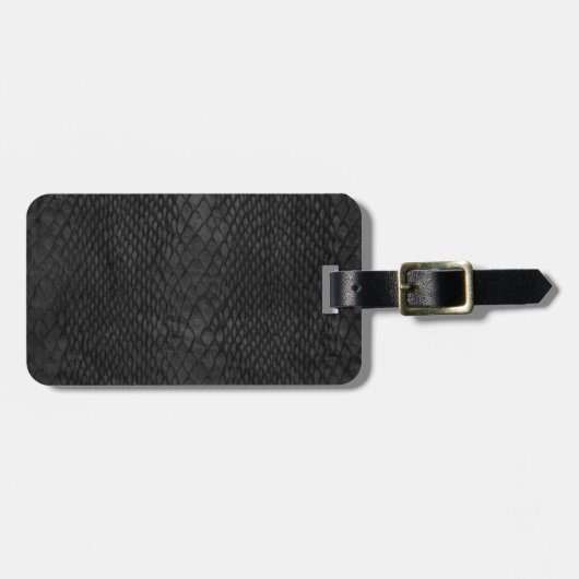 Bagagelabel van het Zwarte Patroonpatroon van Snak (Voorkant horizontaal)