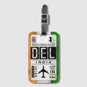 Bagagelabel van India-Delhi (Voorkant (verticaal))