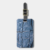 Bagagelabel van ingevroren verbrand hout (Voorkant verticaal)