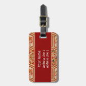 Bagagelabel van Japanse weefsels (Voorkant verticaal)