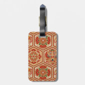 Bagagelabel van Japanse weefsels (Achterkant verticaal)