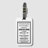 Bagagelabel van John Coltrane's laatste optreden (Voorkant (verticaal))