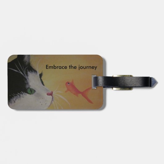 bagagelabel van kat en vis (Achterkant horizontaal)