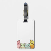 Bagagelabel van kattenkatten (Achterkant verticaal)
