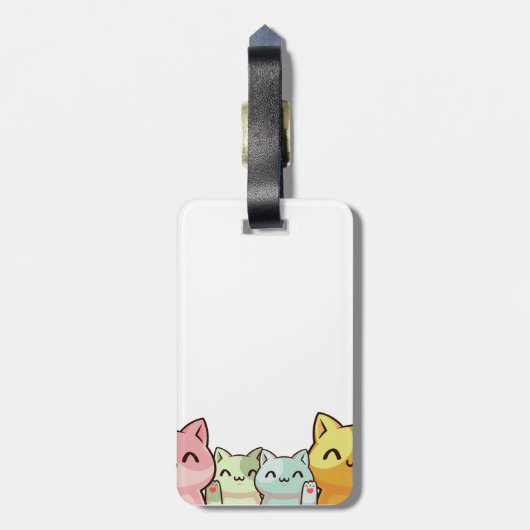 Bagagelabel van kattenkatten (Achterkant verticaal)