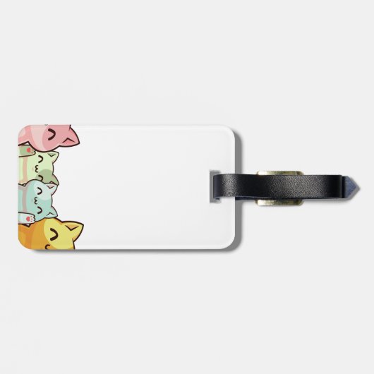 Bagagelabel van kattenkatten (Achterkant horizontaal)