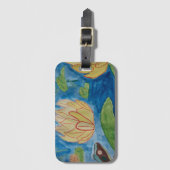 Bagagelabel van kikker en waterlib (Voorkant (verticaal))