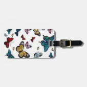 Bagagelabel van kleurrijk Butterfly Butterflies (Voorkant horizontaal)