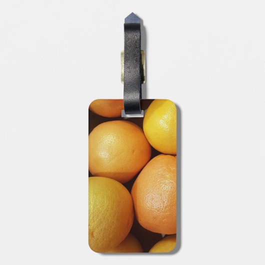 Bagagelabel van kleurrijke vruchten (Achterkant verticaal)