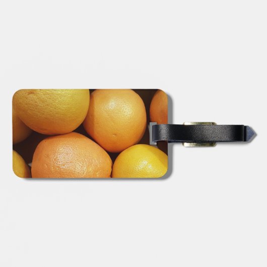 Bagagelabel van kleurrijke vruchten (Achterkant horizontaal)