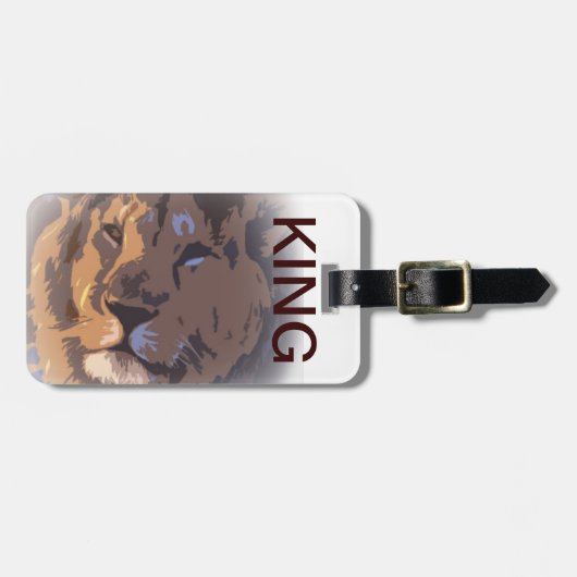 bagagelabel van koning / koning van leeuw (Voorkant horizontaal)