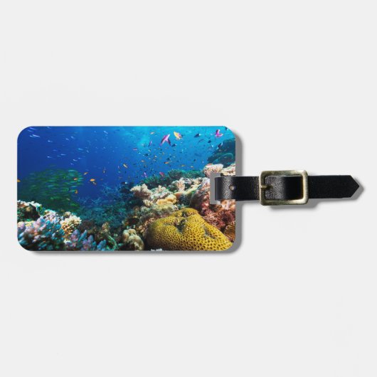 Bagagelabel van koraal Zee (Voorkant horizontaal)