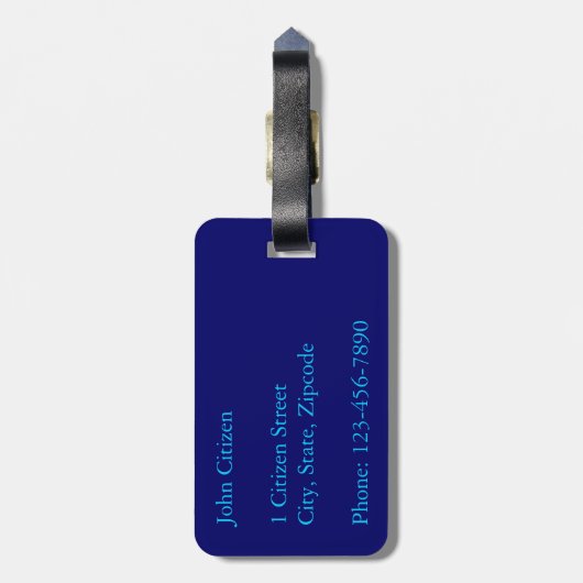 Bagagelabel van koraal Zee (Achterkant verticaal)