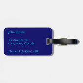 Bagagelabel van koraal Zee (Achterkant horizontaal)