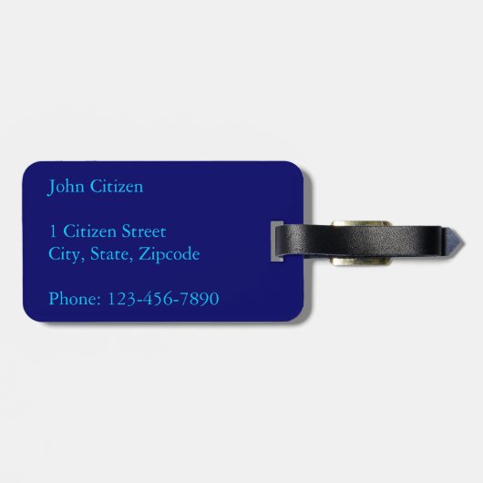 Bagagelabel van koraal Zee (Achterkant horizontaal)