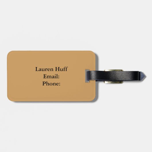 Bagagelabel van leder (Achterkant horizontaal)