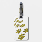 Bagagelabel van Leopard Paw-afdrukken (Achterkant verticaal)