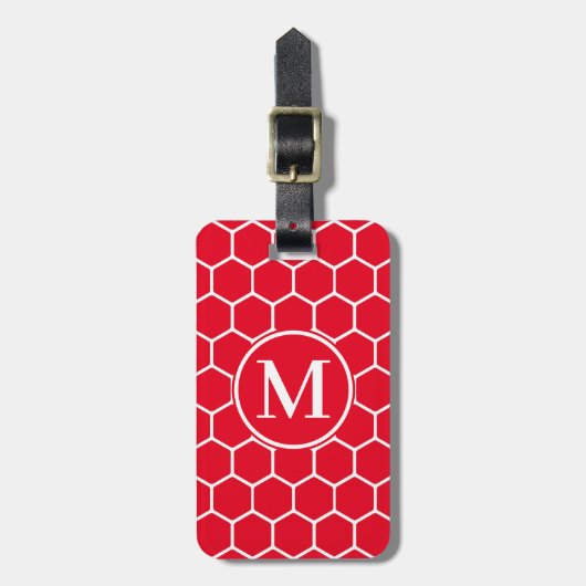 Bagagelabel van Monogram RF Red Honeycomb (Voorkant verticaal)
