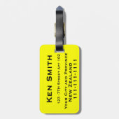 bagagelabel van Nieuw-Zeeland (Achterkant verticaal)