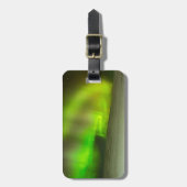 Bagagelabel van noordelijke lampjes met lederriem (Voorkant verticaal)