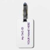 Bagagelabel van oude geiten met lederriem (Achterkant verticaal)