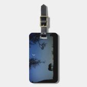 Bagagelabel van paarden en maan (Voorkant verticaal)