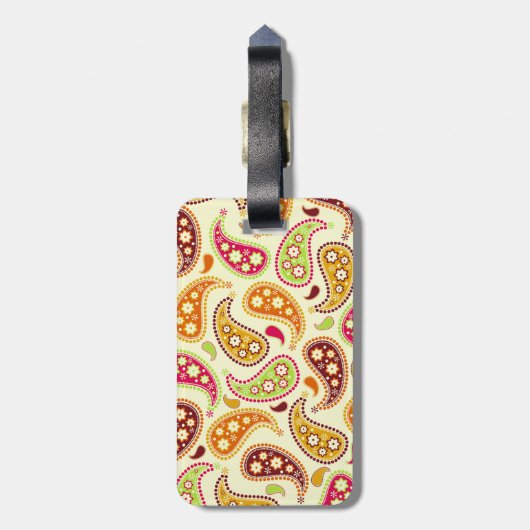 Bagagelabel van Paisley (Achterkant verticaal)