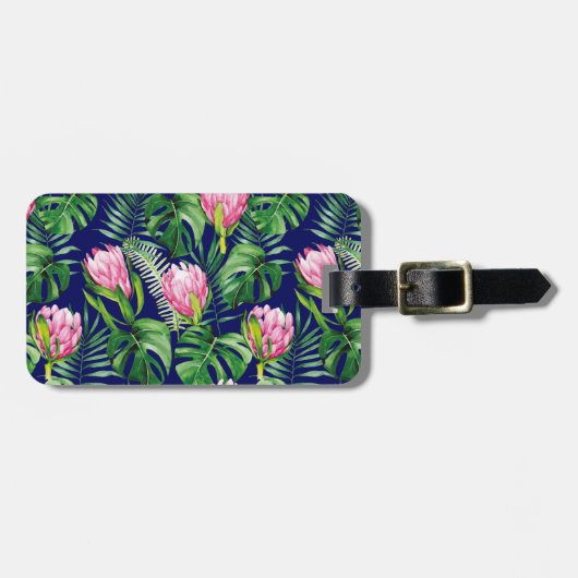 Bagagelabel van palmbladbloem (Voorkant horizontaal)