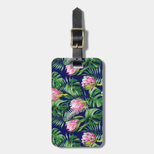 Bagagelabel van palmbladbloem (Voorkant verticaal)