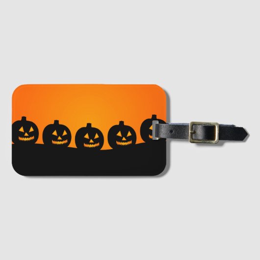 Bagagelabel van pompoen (Voorkant (horizontaal))