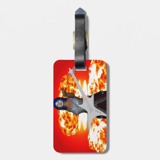 Bagagelabel van Rock en Roll (Achterkant verticaal)