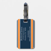 Bagagelabel van Sinaasappel en zeemacht (Achterkant verticaal)