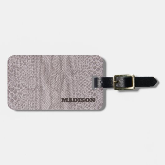 Bagagelabel van Snakeskin Beige Pattern (Voorkant horizontaal)