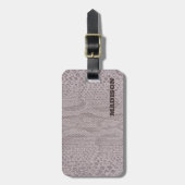 Bagagelabel van Snakeskin Beige Pattern (Voorkant verticaal)