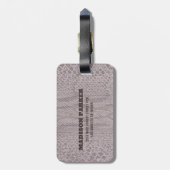 Bagagelabel van Snakeskin Beige Pattern (Achterkant verticaal)
