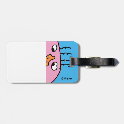 bagagelabel van steve (Achterkant horizontaal)