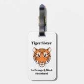 Bagagelabel van tijger zuster (tweezijdig) (Achterkant verticaal)