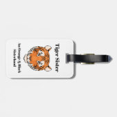 Bagagelabel van tijger zuster (tweezijdig) (Achterkant horizontaal)
