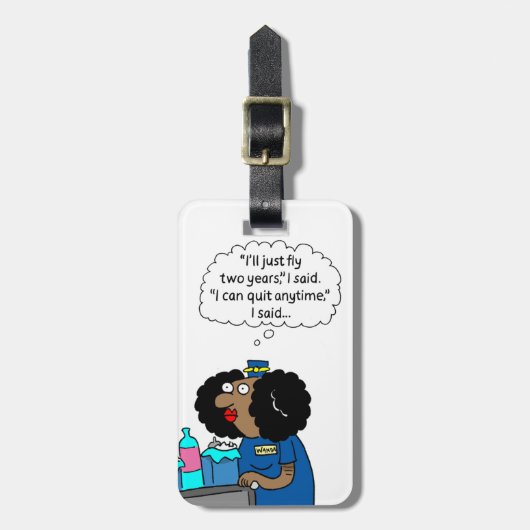 Bagagelabel van twee jaar vliegen (Voorkant verticaal)