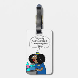 Bagagelabel van twee jaar vliegen