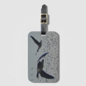 Bagagelabel van vliegende ganzen (Voorkant (verticaal))