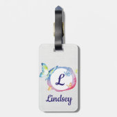 Bagagelabel van vlinder (Achterkant verticaal)