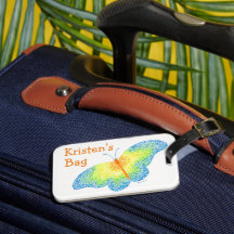 Bagagelabel van vlinder