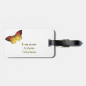 Bagagelabel van vlinder (Achterkant horizontaal)