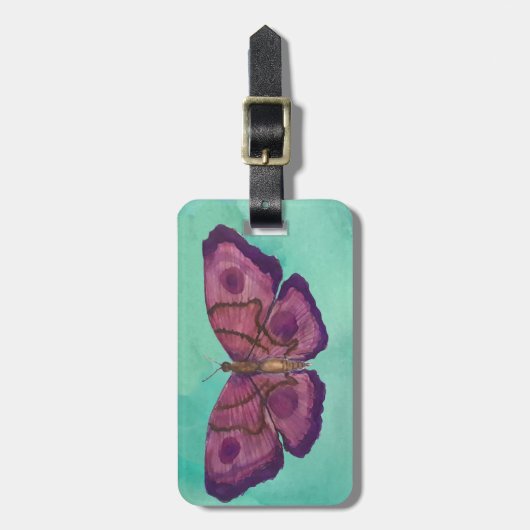 Bagagelabel van vlinder (Voorkant verticaal)