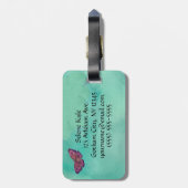 Bagagelabel van vlinder (Achterkant verticaal)