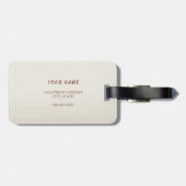 Bagagelabel van witte vogels (Achterkant horizontaal)