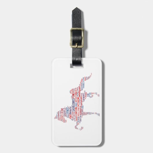 Bagagelabel van zadels (Voorkant verticaal)